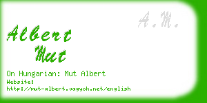 albert mut business card